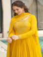 ES Embroidered Faux Blooming Gown with Dupatta – Festive & Party Wear