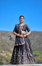 ES Heavy Chinon Silk Lehenga, Blouse & Dupatta with exquisite embroidery and zari work,