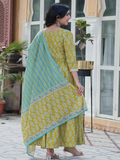 ES Pure Cotton Premium Readymade Kurtis with Pant & Dupatta Set