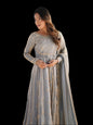 ES Fandy Silk Gown with Pant & Dupatta & Coding Sequnce work