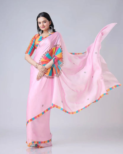 ES Designer Premium Satin Silk Ready To Wear Sarees - New Arrival