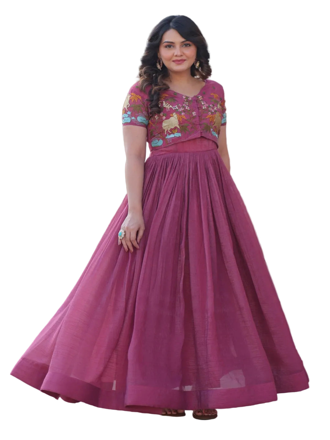 ES Premium Readymade Koti-Gown Collection - Embroidery Work