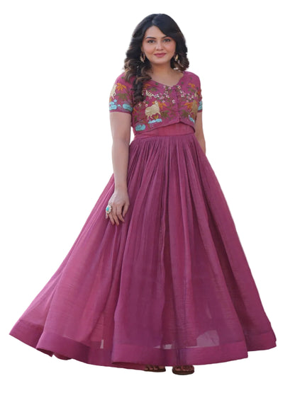 ES Premium Readymade Koti-Gown Collection - Embroidery Work