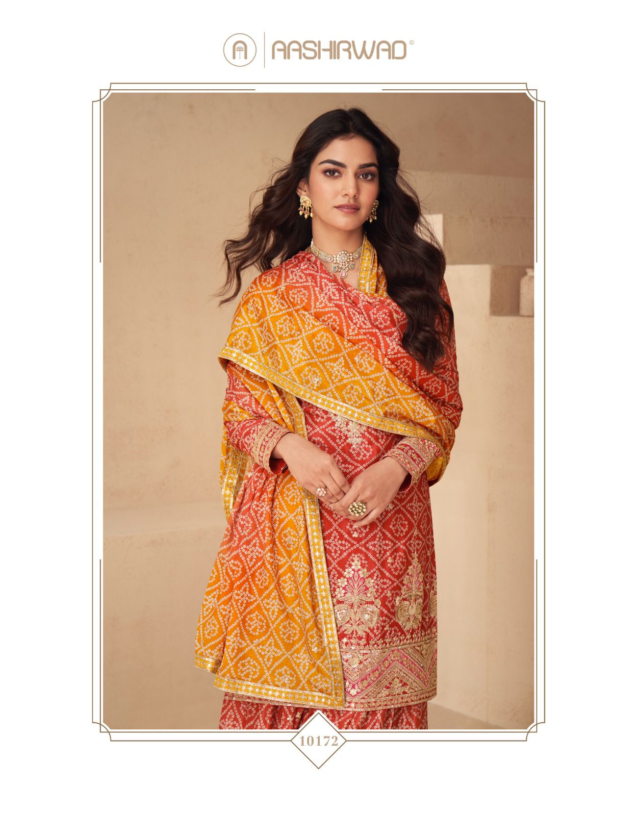 ES New Free-Size Stitched Catalog – Elegant Chinnon Silk Top, Plazzo & Dupatta