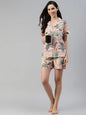 Divena Multi Color Cotton Floral Print Night Suit