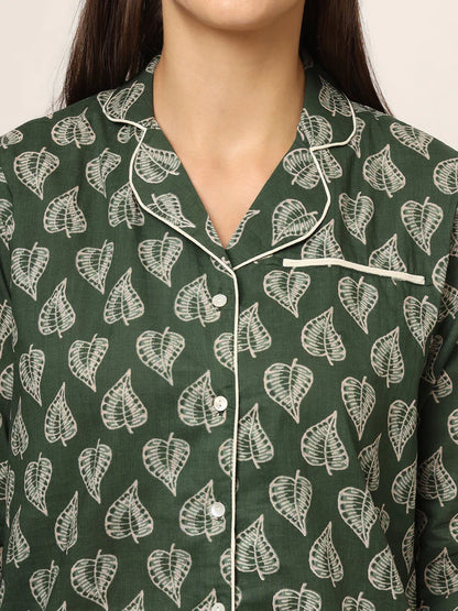 Divena Round & Collared Neck Cotton Night Suits with Payjama