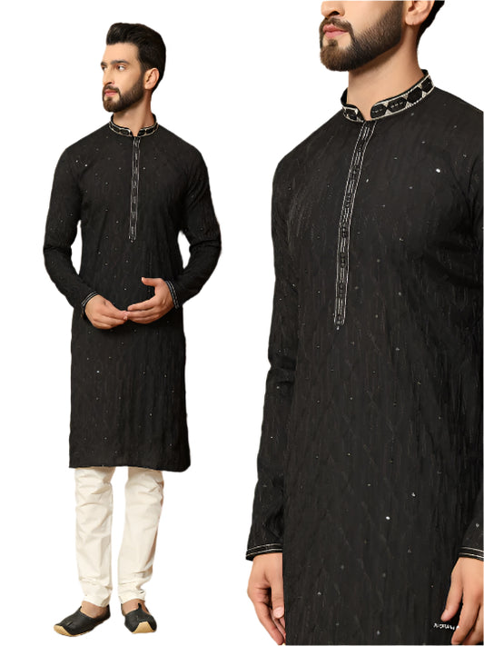 ES Men Premium silk ethnic wear With Embroidery sequins work