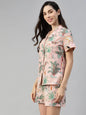 Divena Multi Color Cotton Floral Print Night Suit