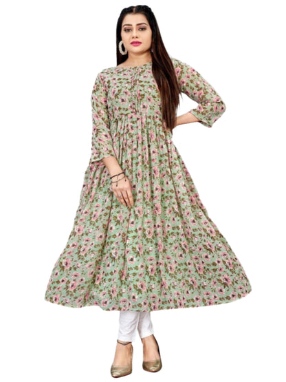 MV Printed Georgette Kurti with Cotton Inner – Elegant Everyday Ethnic Wear