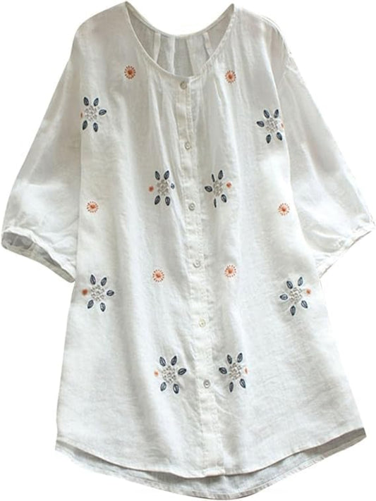 YNF Luxury Round-Neck Tunic with Intricate Embroidery Stitch Work