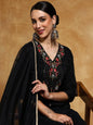 KF Floral Motif Thread Embroidered Yoke Kurta with Trouser & Dupatta