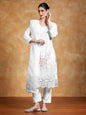 KF Women Floral Heavy Embroidered Kurta With Trouser & Dupatta