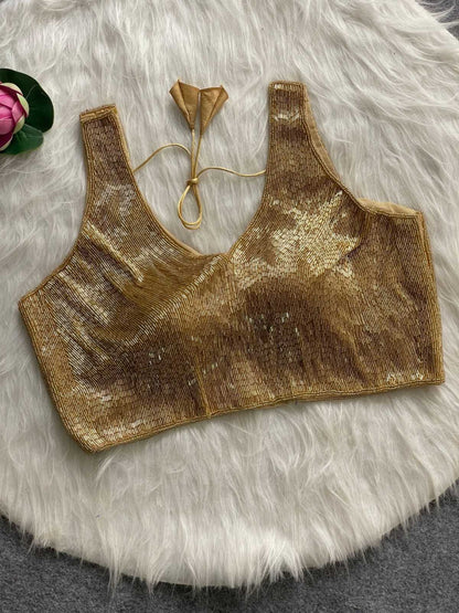 YNF Designer Silk Blouse with Pure Handwork Embroidery (Pearl & Moti Work) RTW