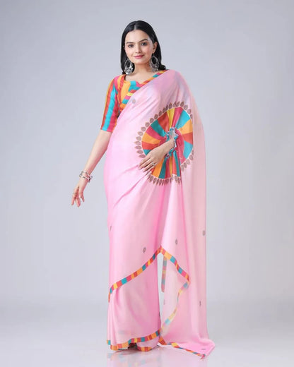 ES Designer Premium Satin Silk Ready To Wear Sarees - New Arrival