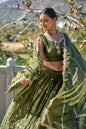 ES Heavy Chinon Silk Lehenga, Blouse & Dupatta with exquisite embroidery and zari work,
