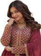ES Faux Georgette with Embroidered Work Readymade Kurti with Pant & Dupatta Set