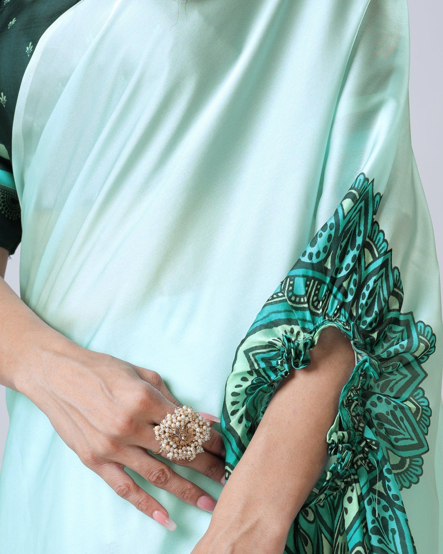 ES Designer Premium Satin Silk Ready To Wear Sarees - New Arrival