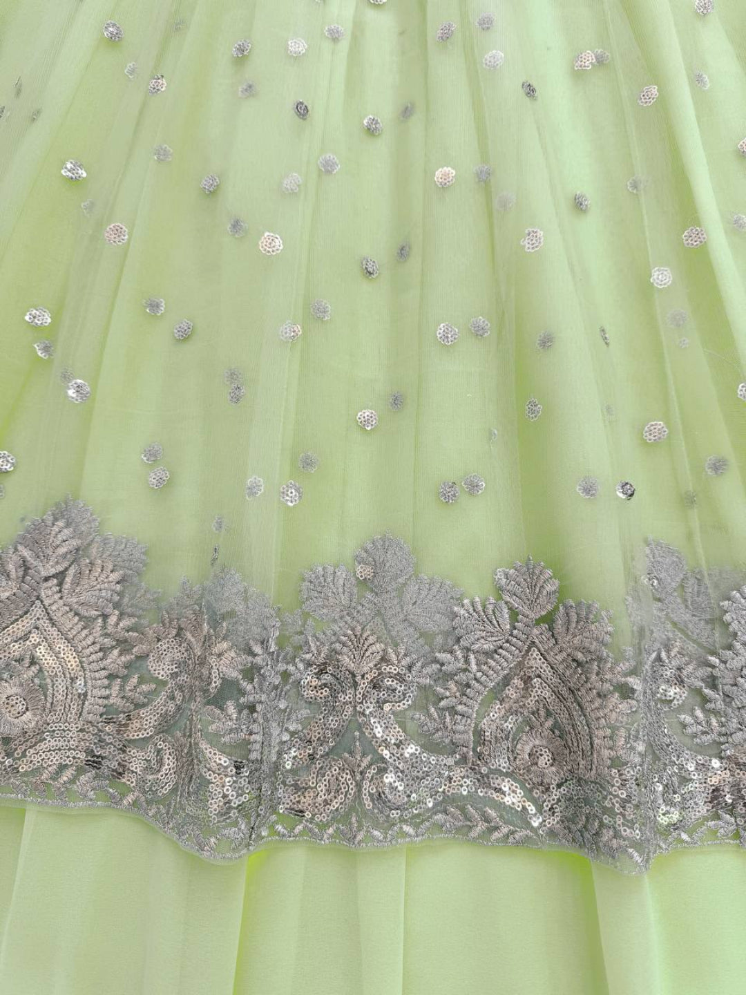 RE Women’s Festive Georgette Gown-Lehenga Set | Fully Stitched