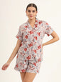 Divena Floral Multi Color Pure Cotton Printed Night Suit