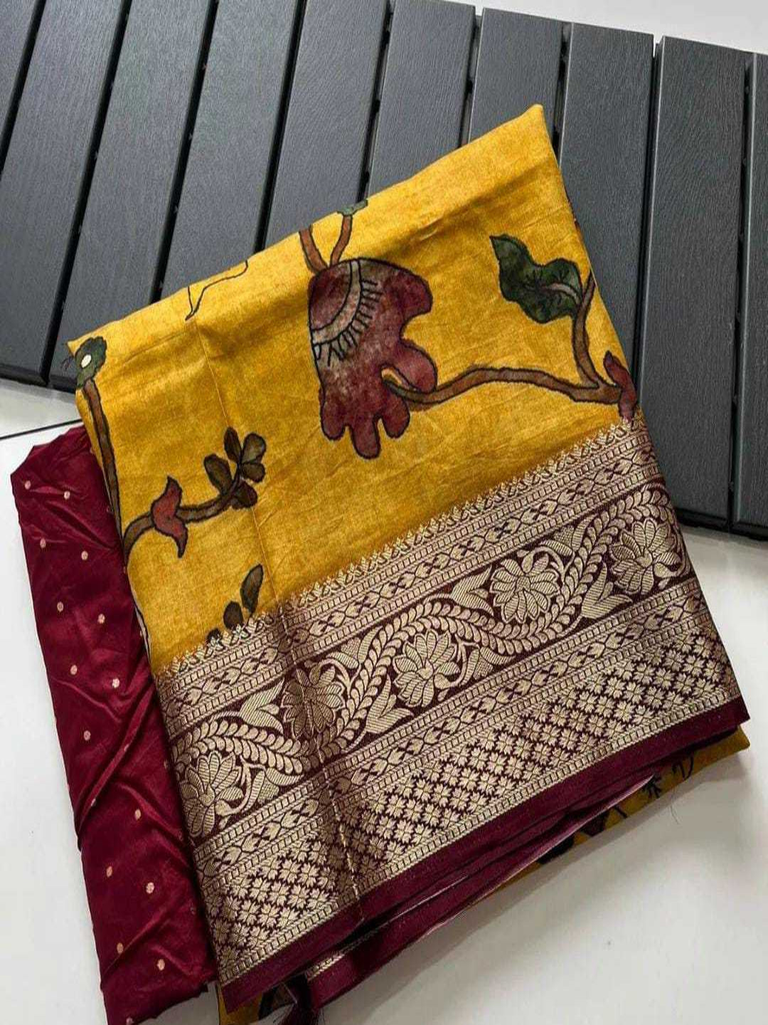 YNF The Pichwai Dream: Lightweight Dola Silk Saree with Luxurious Bandhani Pallu