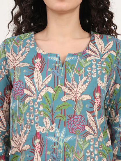 Divena Round & Collared Neck Cotton Night Suits with Payjama