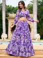 ES Georgette Chex floral print Lehenga-Choli