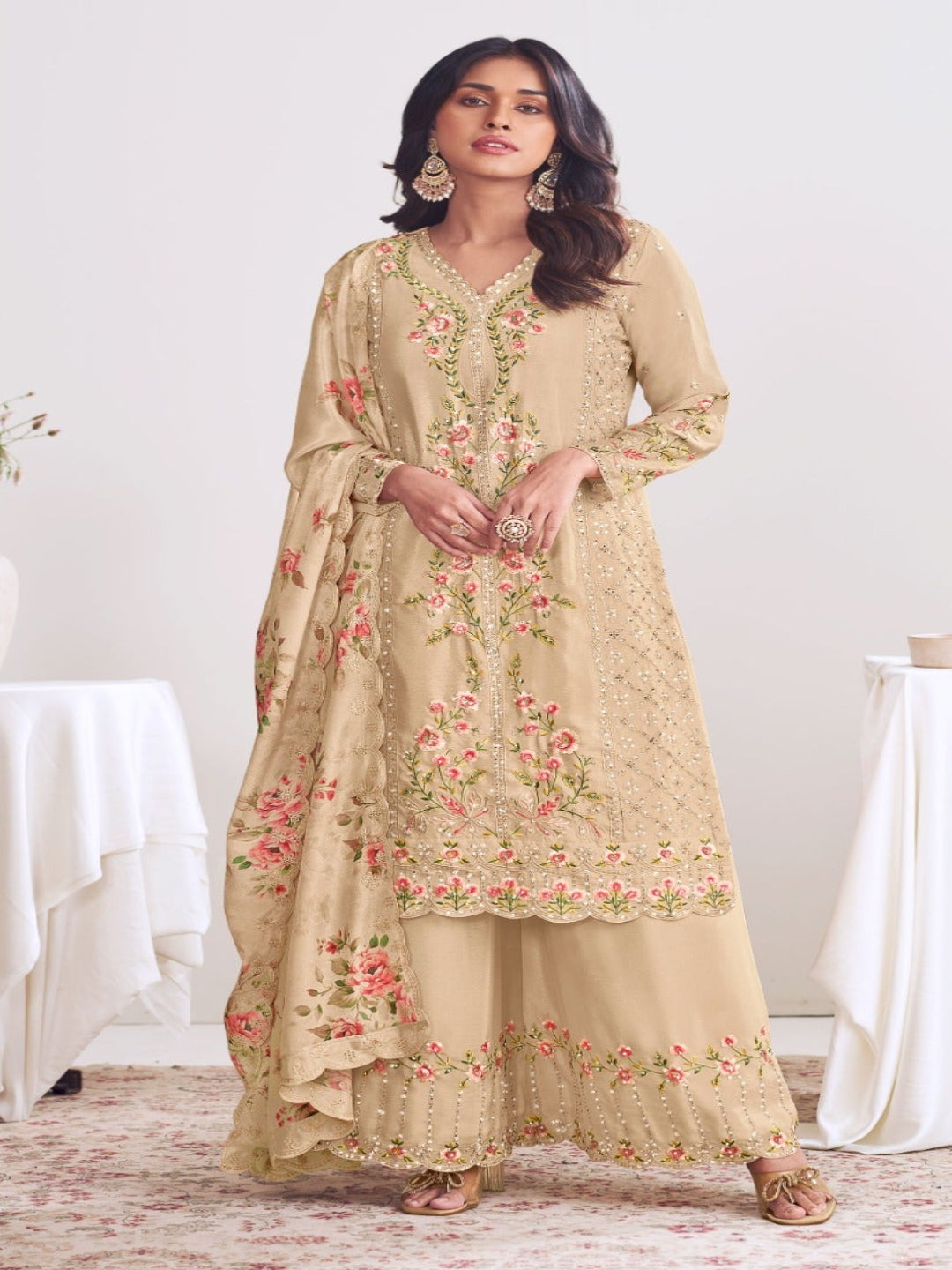 YNF Chinon FLORY: Embroidery Suits & Designer Palazzo Dresses