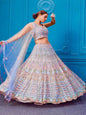 YNF Heavy Embroidered Soft Net Lehenga Choli with Real Mirror Handwork