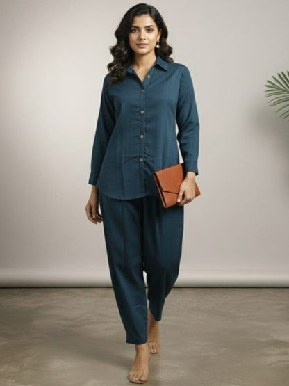 RE Chic Sugarcane Fiber Plain Co-ord Set – Ultra Soft & Breathable