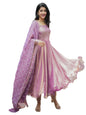 ES Women Premium Space Silk Gown & Dupatta with Sequence Embroidery Work