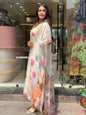 ICF Women Teby Silk  Floral Print Kurta with Pant & Dupatta