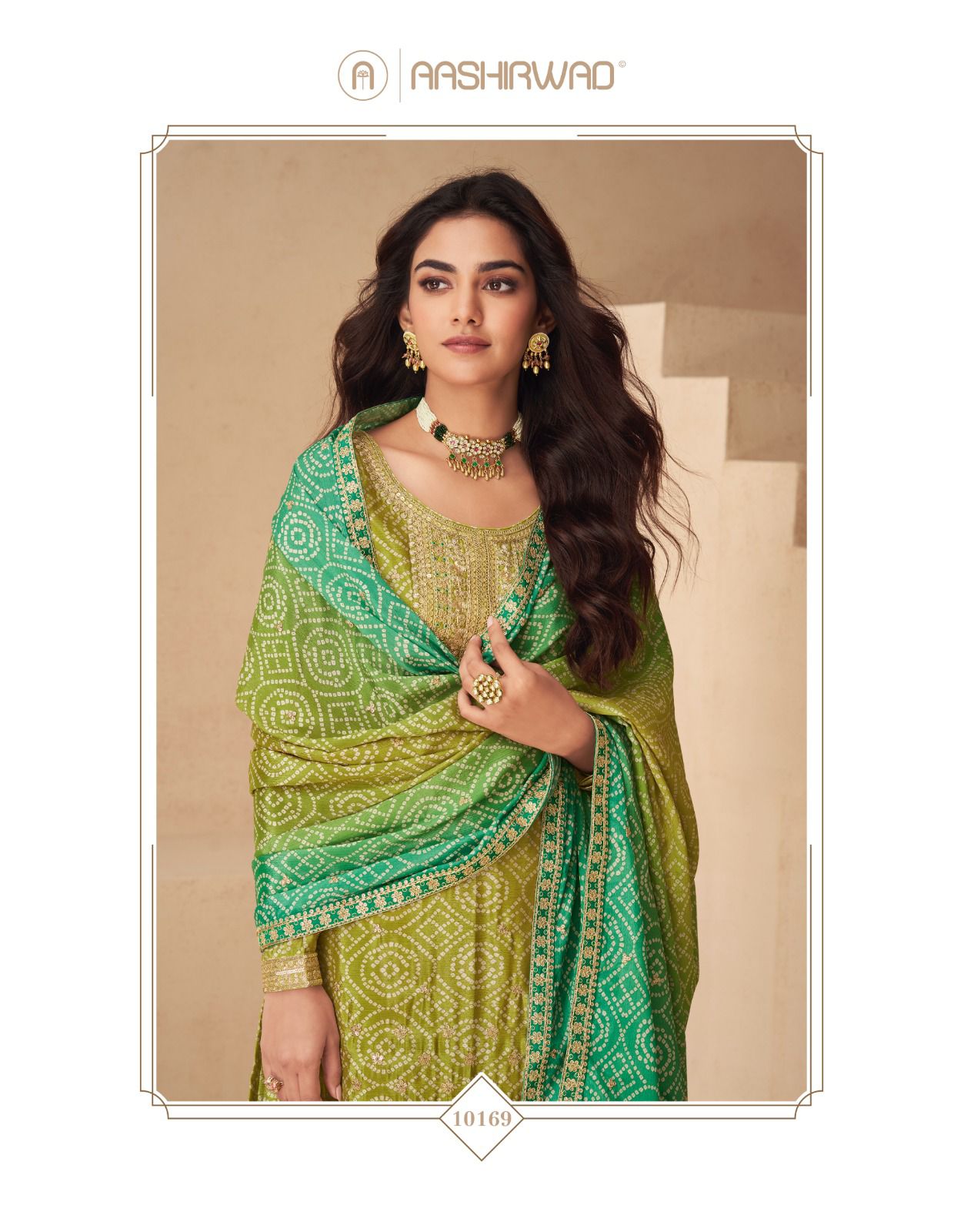 ES New Free-Size Stitched Catalog – Elegant Chinnon Silk Top, Plazzo & Dupatta