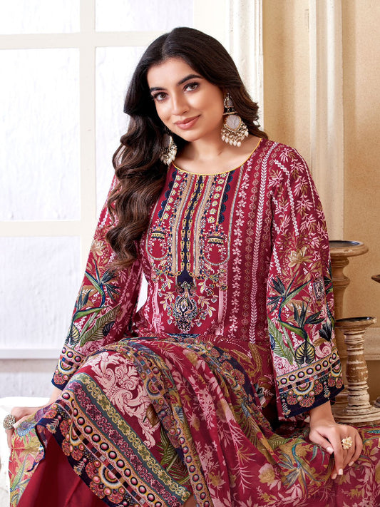 ES Heavy Viscose Rayon Pakistani print with stunning Swarovski diamond work