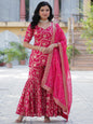 ES Georgette Jacquard Top, Gharara, and Dupatta with Sequins Embroidery and Lace Border