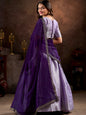 ES Elegant Jacquard Silk Lehenga Set with Weaving Work and Georgette Dupatta