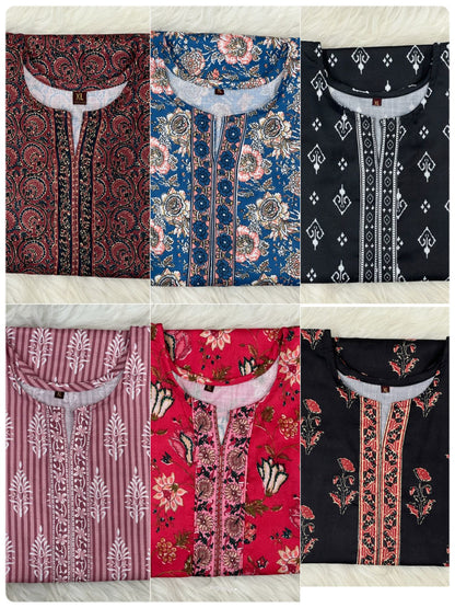 ES Stylish Cotton Printed Tops for Daily/Office Wear