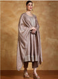 KF Zari Embroidered Yoke Kurta With Pant And Dupatta