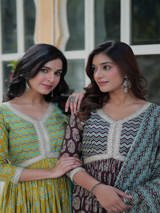 ES Pure Cotton Premium Readymade Kurtis with Pant & Dupatta Set