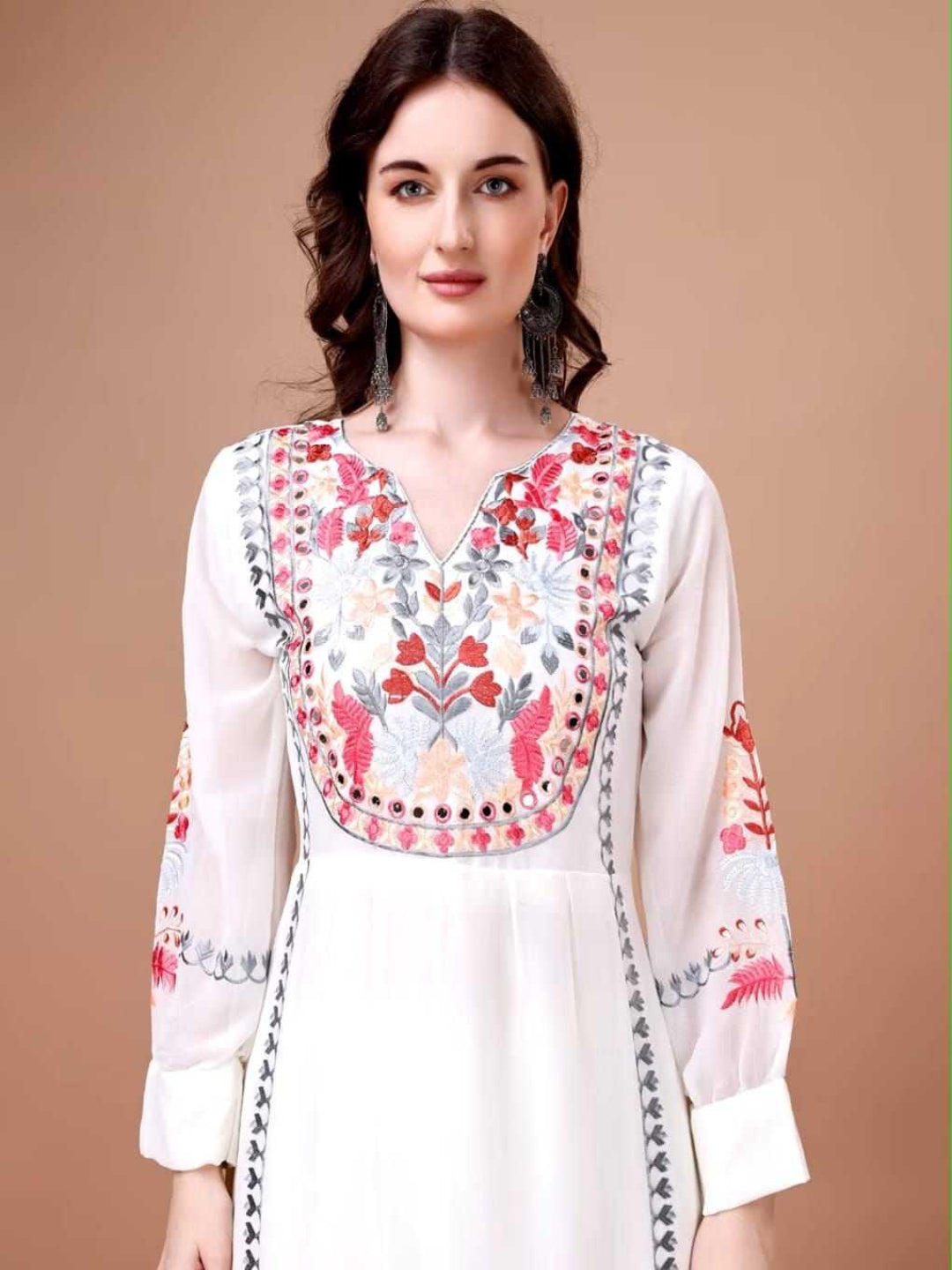 YNF Elegant 3-Piece Floral Embroidered Kurta Set for Festive Wear