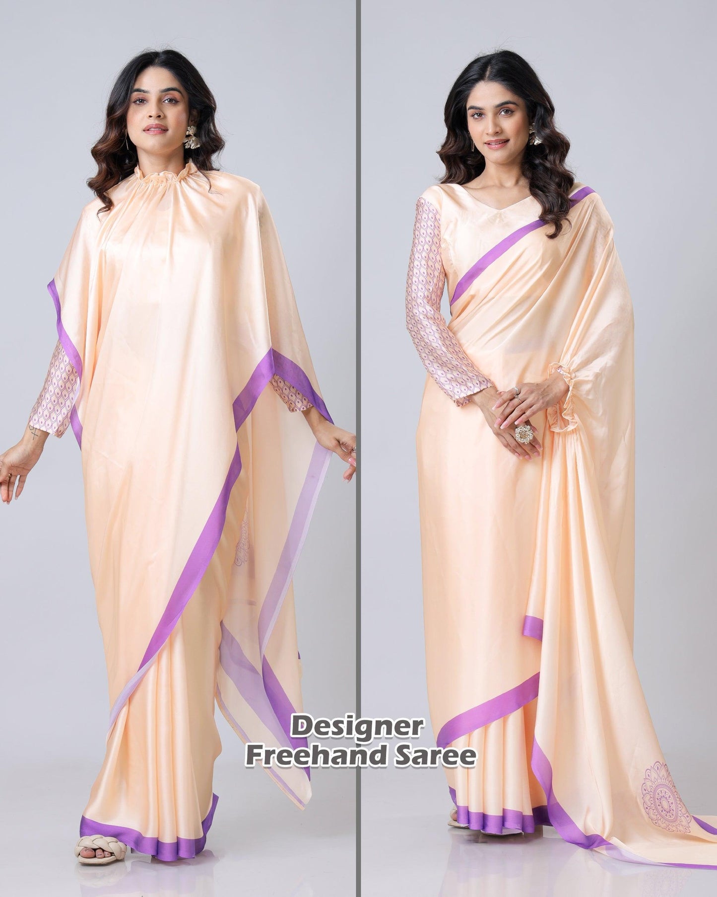 ES Designer Premium Satin Silk Ready To Wear Sarees - New Arrival