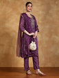 KF Embroidered Yoke Kurta With Trouser And Dupatta