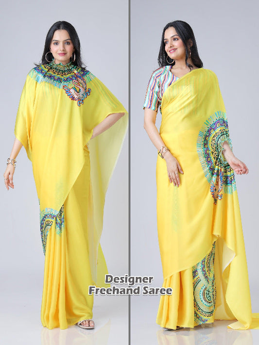 ES Designer Premium Satin Silk Ready To Wear Sarees - New Arrival