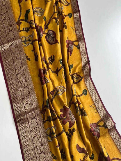 YNF The Pichwai Dream: Lightweight Dola Silk Saree with Luxurious Bandhani Pallu