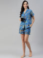 Divena Multi Color Cotton Floral Print Night Suit