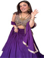 ES Faux Georgette Lehenga Set  with fully Stitched Blouse & Dupatta