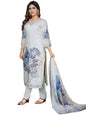 ICF Women digital printed White Kurta Set with Dupatta & Pant
