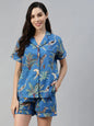 Divena Multi Color Cotton Floral Print Night Suit