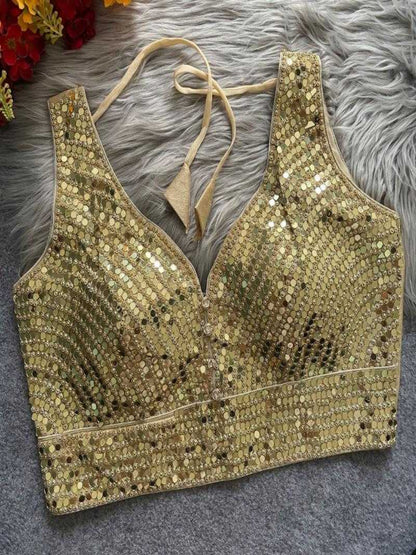 YNF Ready-to-Wear Heavy Phantom Silk Blouse with Beautiful Handmade Latkans