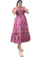 ES Women Tabby Silk Floral Printed Frock