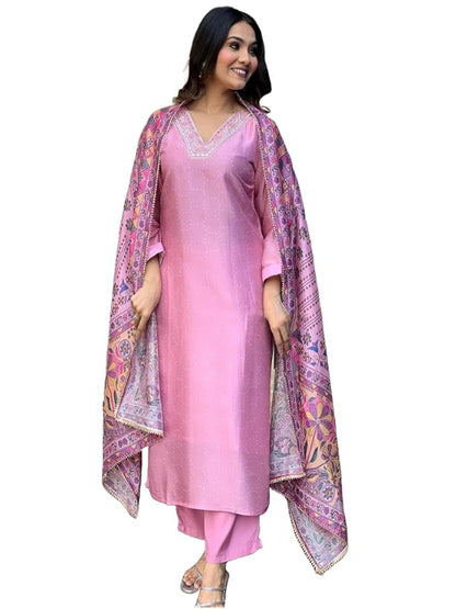 ICF biscut cotton kurti with pant & duptta set for women